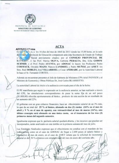 Paritaria docente: El Ejecutivo habría ofrecido un 25 % de aumento al básico.