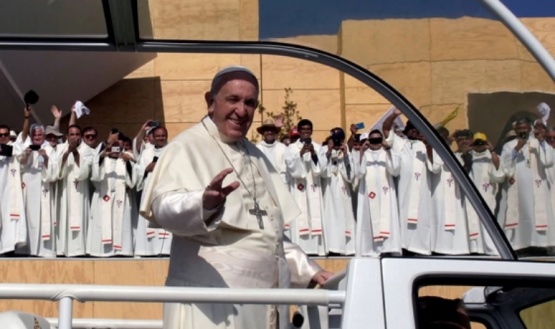 El Papa, recorre Chile.