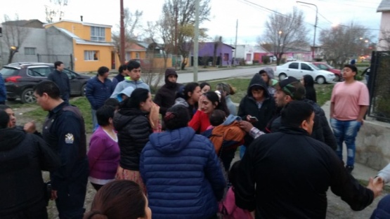 Momento dramático tras el incendio. 