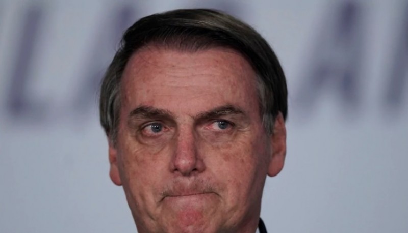 El presidente brasileño Jair Bolsonaro durante un evento en el Palacio del Planalto (REUTERS/Ueslei Marcelino)