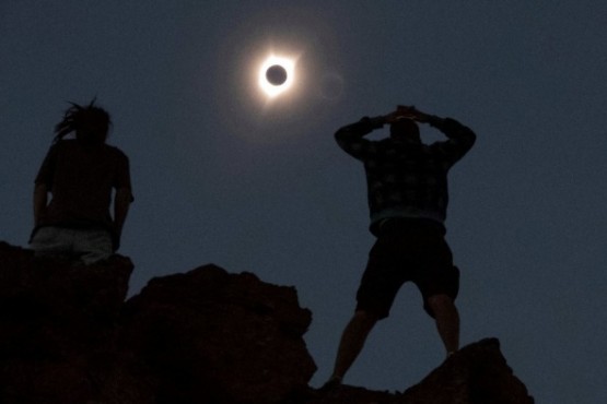 Así se vio el último eclipse solar en los Estados Unidos, en 2017.