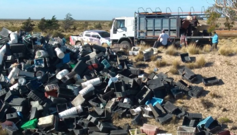 Limpieza. Una parte de los casi 4.000 cajones de la pesca que se limpiaron en los últimos días ante la preocupación de las autoridades de Turismo.