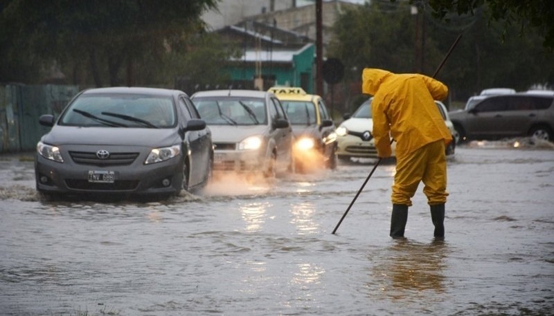 Las lluvias constantes complican muchas sectores en Río Gallegos (Foto archivo)