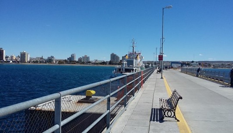 La temperatura primaveral en Puerto Madryn. 