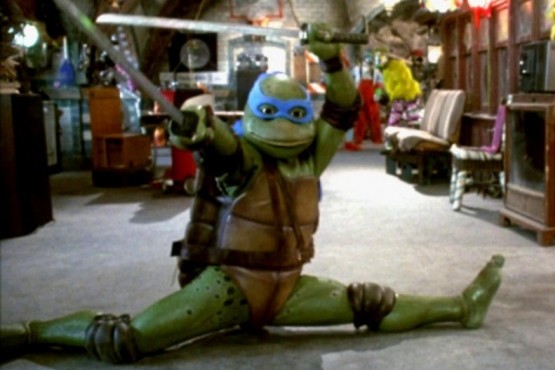 Leonardo, una de las cuatro tortugas ninja. 