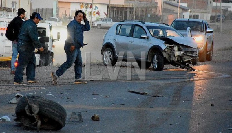 Uno de los vehículos involucrados en el siniestro vial. 