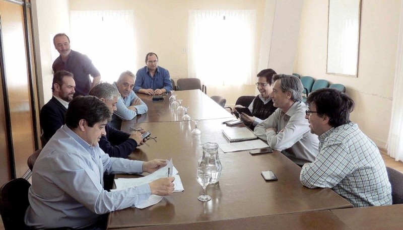 Integrantes de la CTA ayer reunidos con los diputados. 