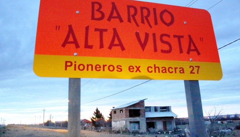 Ingreso al barrio Alta Vista