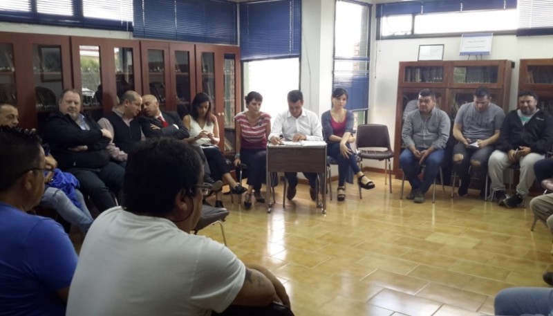 La reunión fue en la localidad portuaria. 