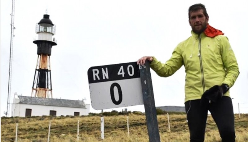 El deportista en la ruta.