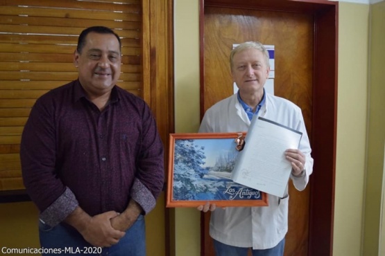 El Intendente Mercado junto al Director Ghisolfo.