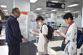 Controles sanitarios normales en el Aeropuerto de El Calafate