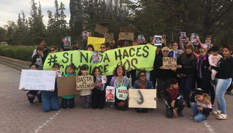 Poca adhesión a la marcha de esta tarde en Las Heras. 