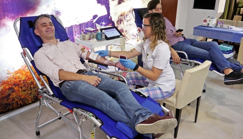 Donación de sangre. 