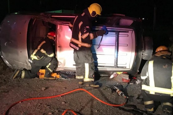 La mujer fue rescatada por el personal del G.E.R.S. de Bomberos. 