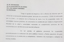 Provincia pidió a Carambia que suspenda la Fiesta de la Estepa Patagónica