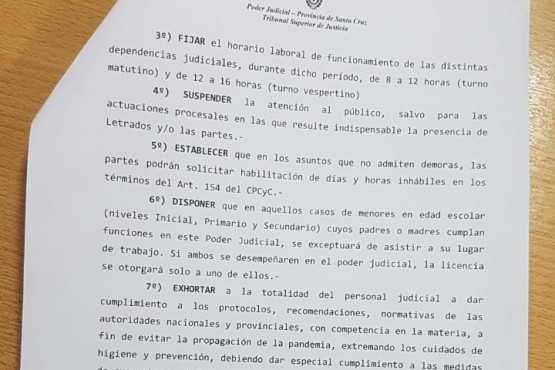 El Tribunal Superior suspendió los plazos judiciales