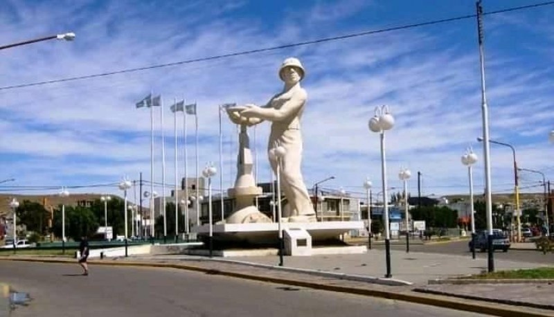 Llegó el frío a Caleta Olivia. 