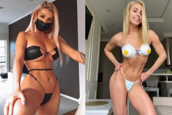 Grupo de modelos usó barbijos para hacer bikinis y estalló la polémica