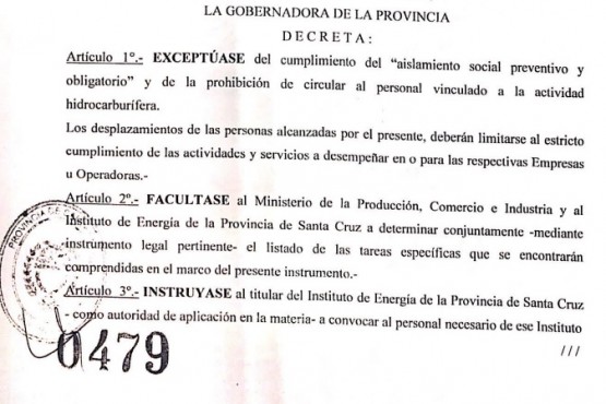 Se firmó el decreto 479/20