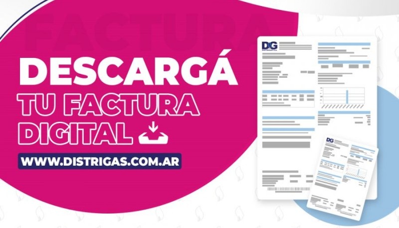 Se podrá descargar la factura digital de Distrigas S.A.