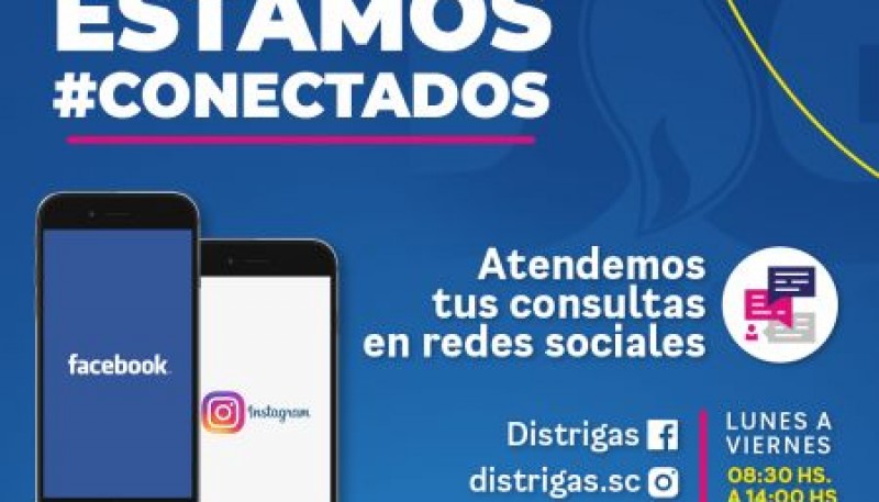 Distrigas S.A. responde consultas a través de sus redes sociales