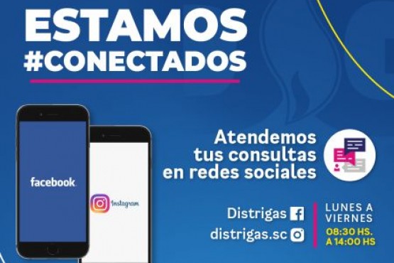 Distrigas S.A. responde consultas a través de sus redes sociales