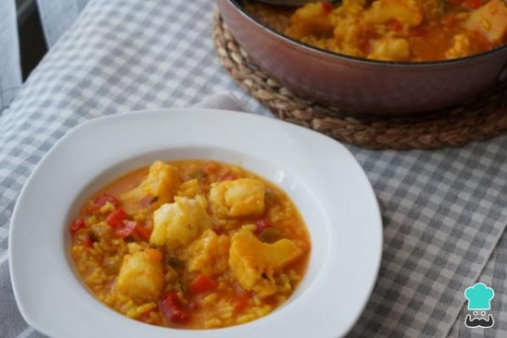 Cómo hacer arroz con coliflor y bacalao