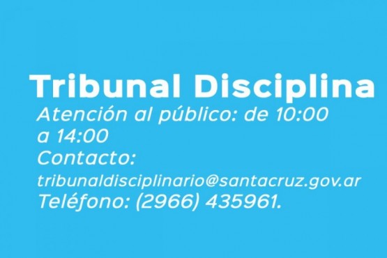 El Honorable Tribunal Disciplinario atenderá al público en nuevo horario