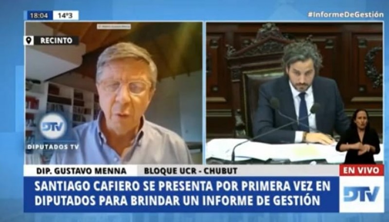 Menna remarcó que “Nación tiene falta de compromiso con Chubut” 