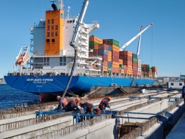 Recorrieron las obras de ampliación del Sitio 2 en el Muelle Almirante Storni