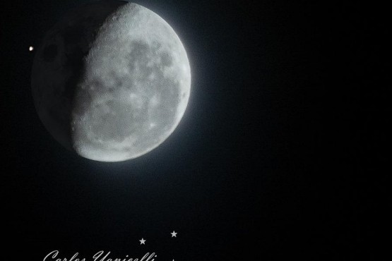 Así se vio la conjunción de la Luna y Marte desde Santa Cruz