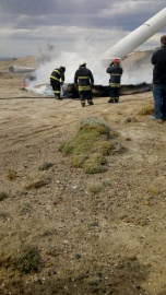 Por un principio de incendio se hizo presente personal policial