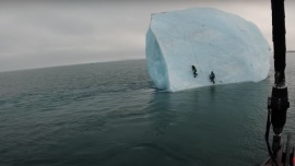 Un iceberg cayó encima de dos exploradores cuando lo escalaban