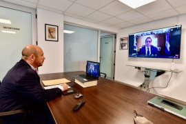 Sastre participó de una videconferencia con Scioli