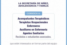 Convocan a profesionales para el área de Niñez, Adolescencia y Familia