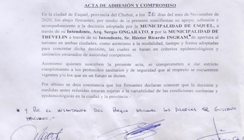 Esquel| Ongarato envió un escrito al Gobernador Arcioni 