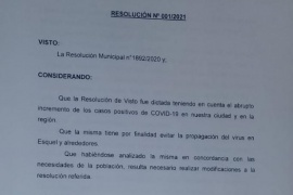 Esquel| Nuevas restricciones hasta el 11 de enero