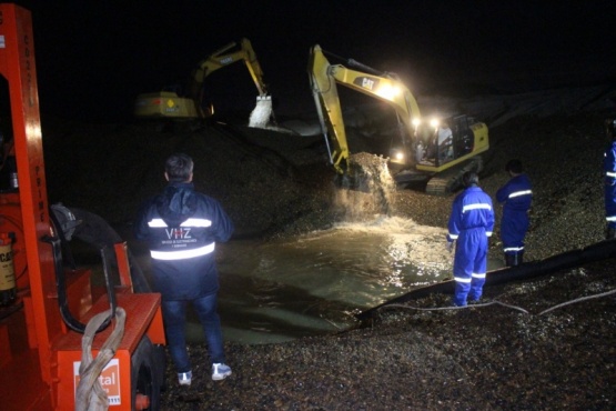 Caleta Olivia| Reparan el caño en la toma de agua de la planta de osmosis inversa