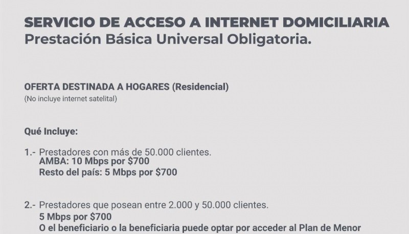 La PBU para servicios de telefonía móvil, fija, Internet y televisión por cable