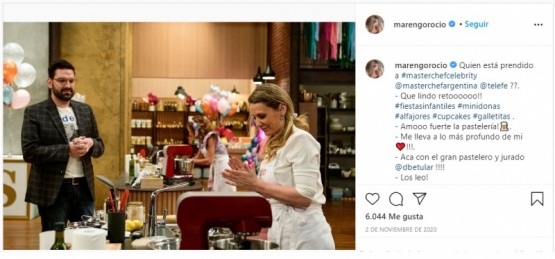 Rocío Marengo apuntó contra la producción de Masterchef Celebrity