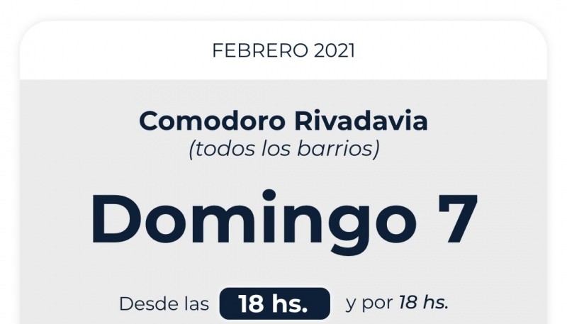 Corte de agua en Comodoro Rivadavia para reforzar la recuperación de reservas