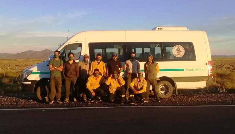 Brigadistas del Parque Nacional Los Glaciares (Fuente: Ahora Calafate)