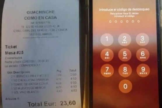 Fue a comer, huyó sin pagar y olvidó su iPhone X