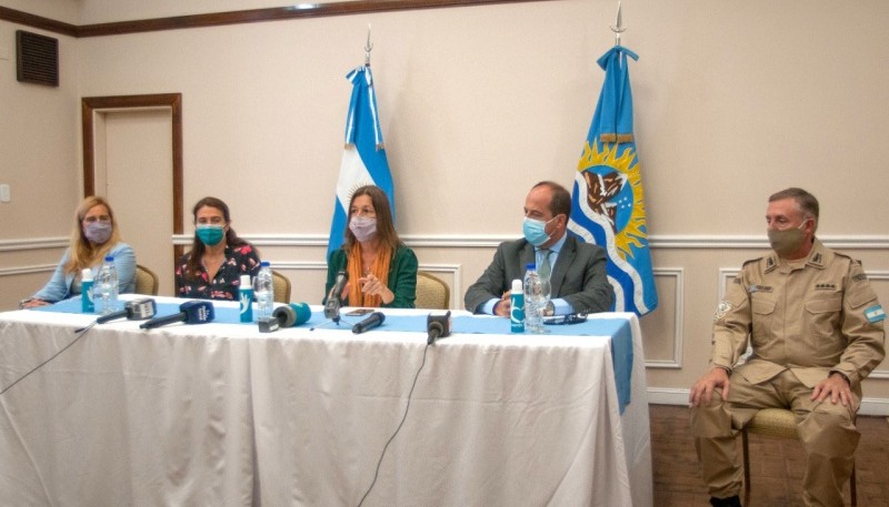 La Ministra de Seguridad brindó una conferencia de prensa en Casa de Gobierno.