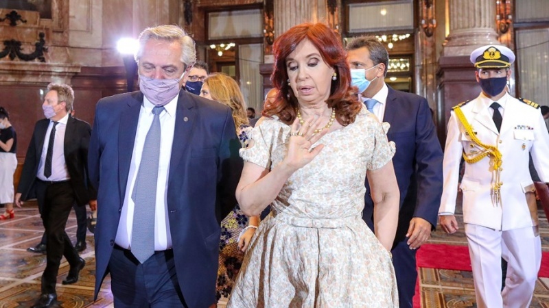 Alberto Fernández y Cristina Fernández.