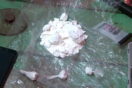 Cocaína encontrada en la casa. 