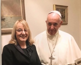 El saludo de Alicia Kirchner al Papa Francisco