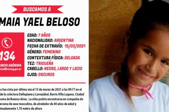 Buscan a la niña Maia Beloso