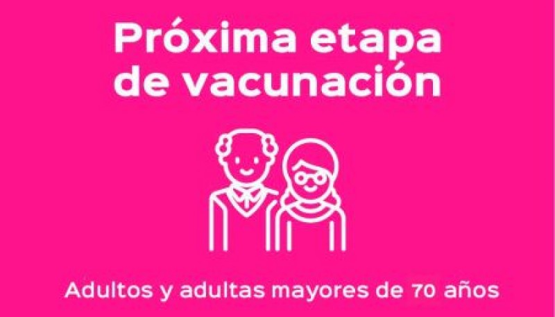 Vacunación a mayores de 70 años. 